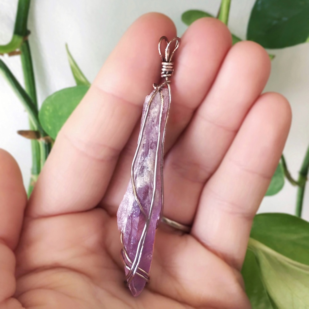 Amethyst Scepter Point Pendant - Picture 3 of 3